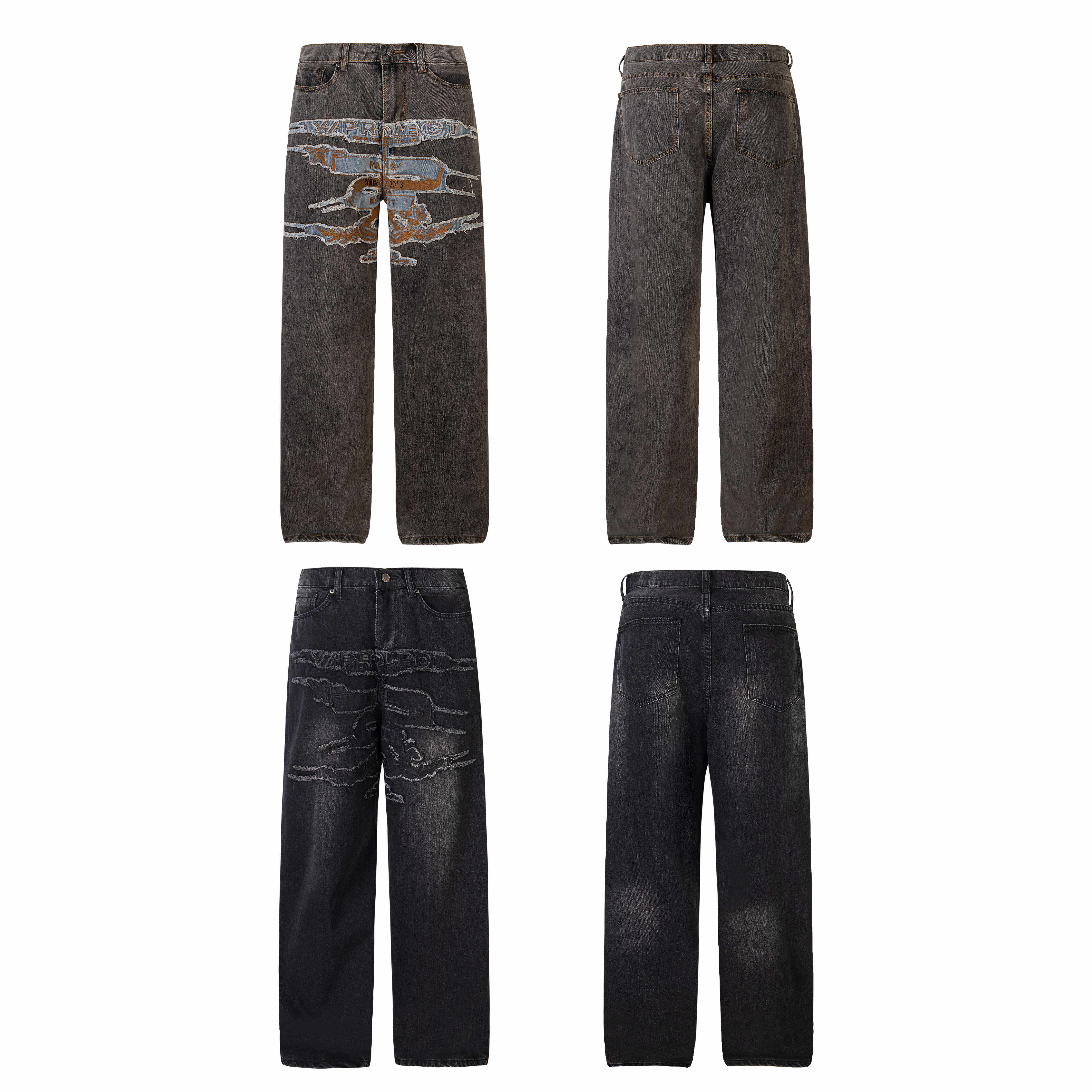 Jeans Y/Project 23FW Parches Bordados Imagen principal del producto