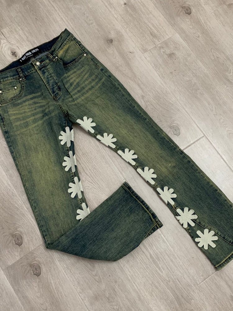 Jeans Bordados LOSTSHDWS Logo Fashion Trendy Imagen secundaria del producto