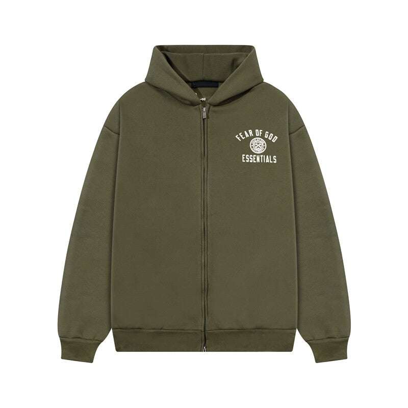 Sudadera Capucha Cremallera F*G ESS*NTIALS Minimalista