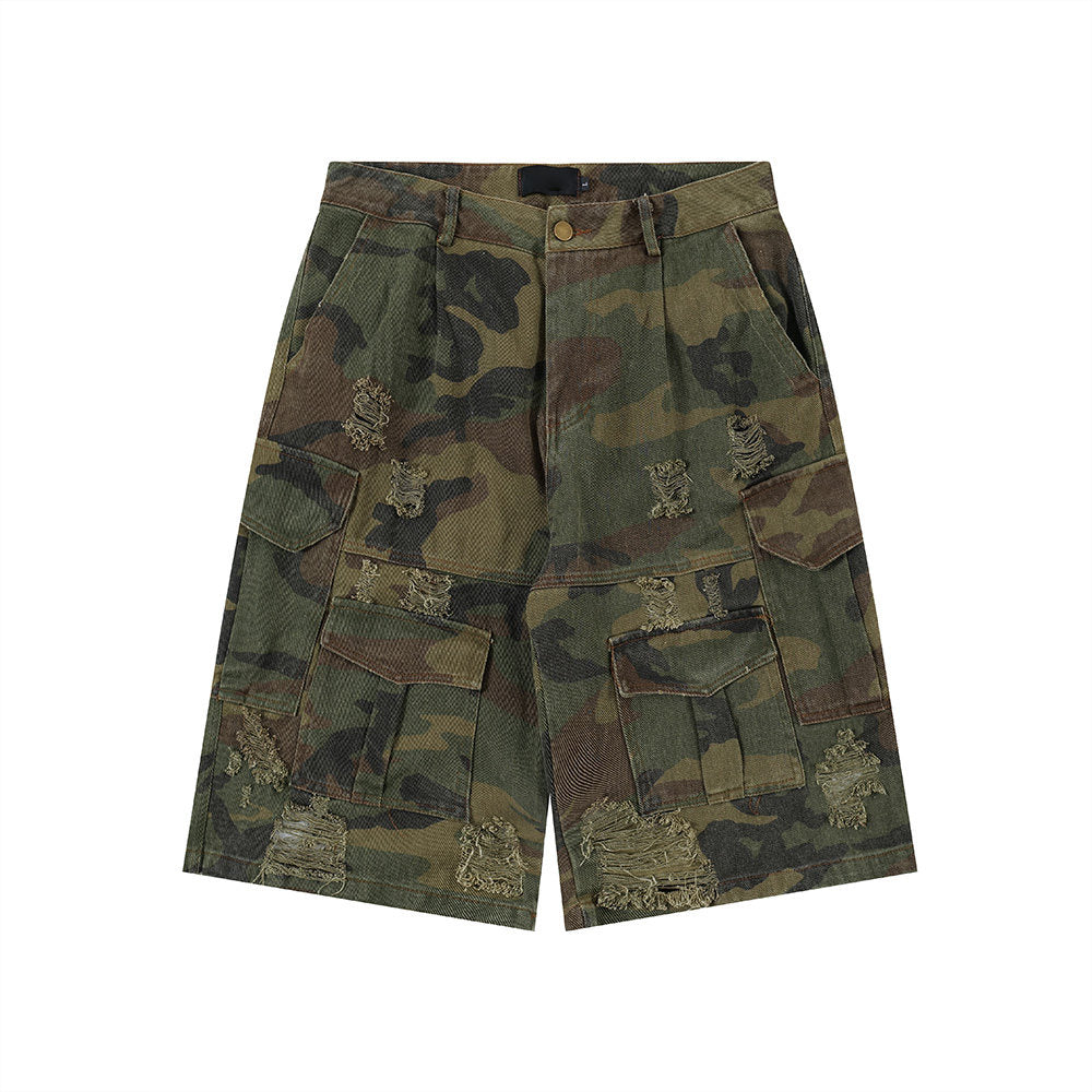 Jorts Cargo Camuflaje Denim Cortos Táctico
