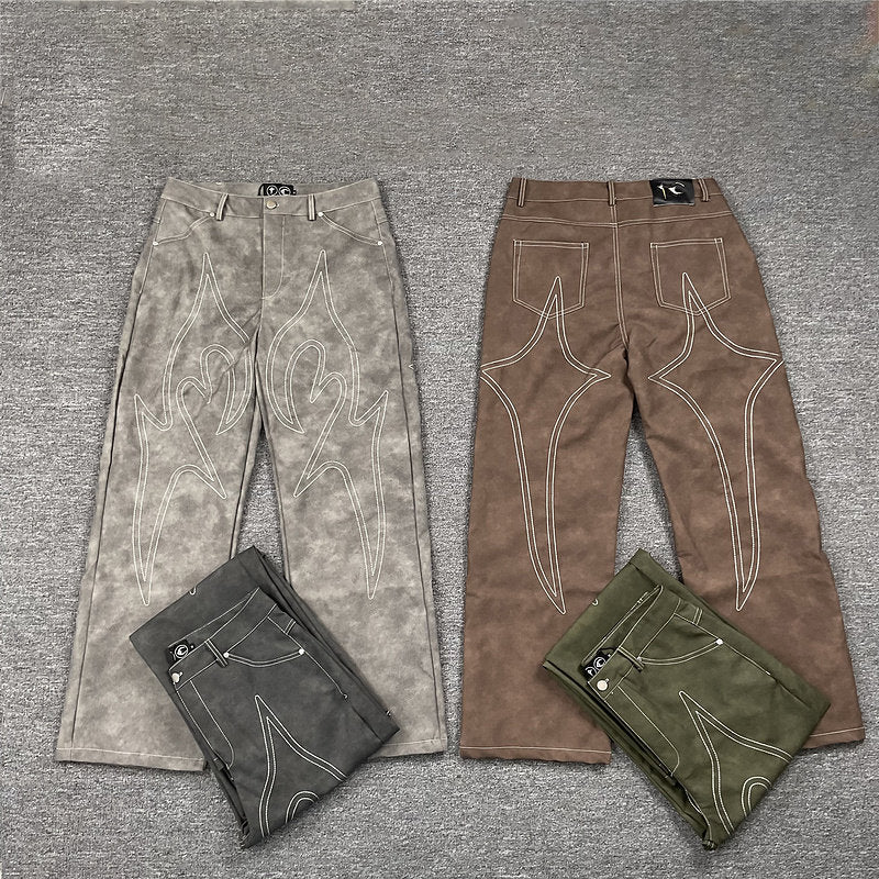 Pantalones TH*G CLUB Bordados Ante Streetwear