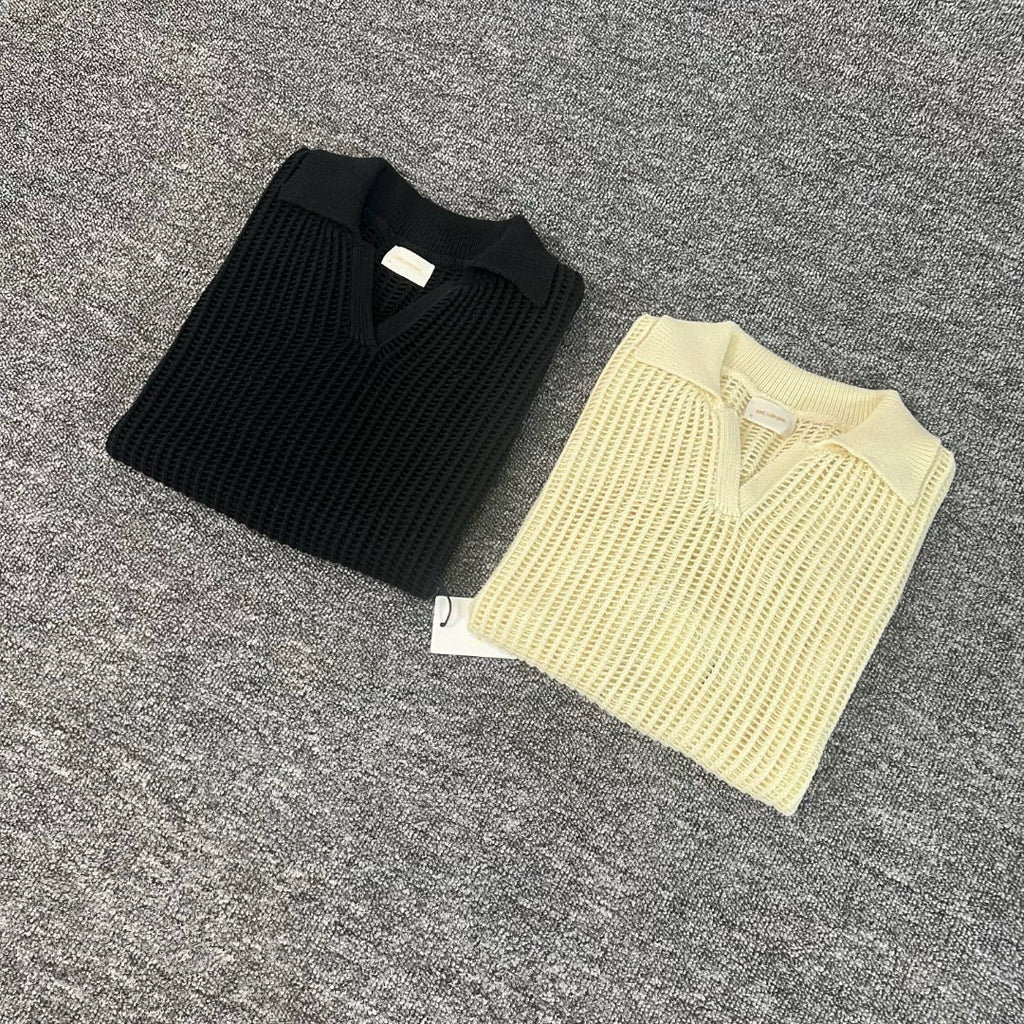 Polo Retro Recortado Punto Manga Corta