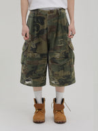 Jorts Cargo Camuflaje Denim Cortos Táctico