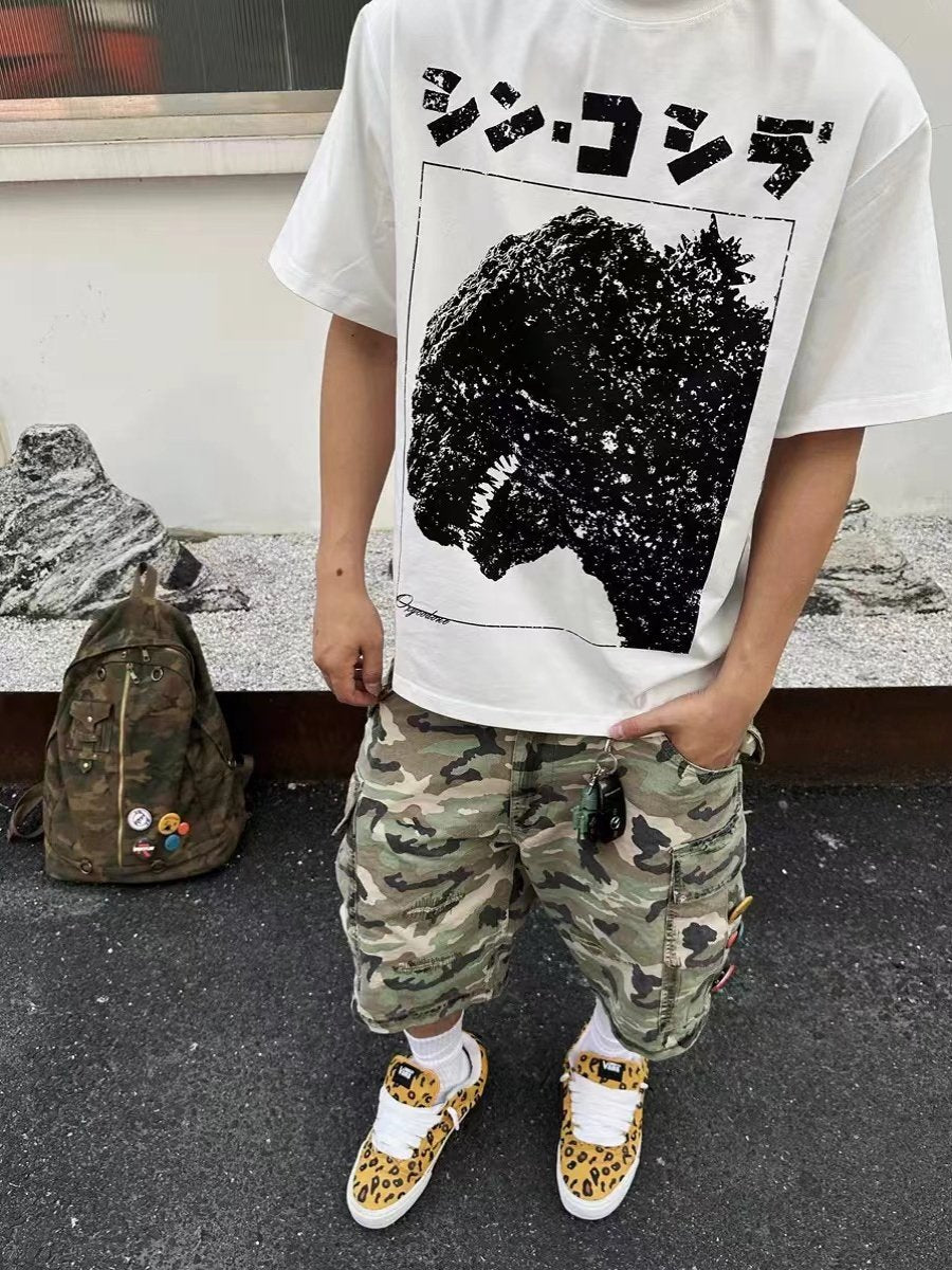 Jorts Cargo Camuflaje Denim Cortos Táctico Imagen principal del producto