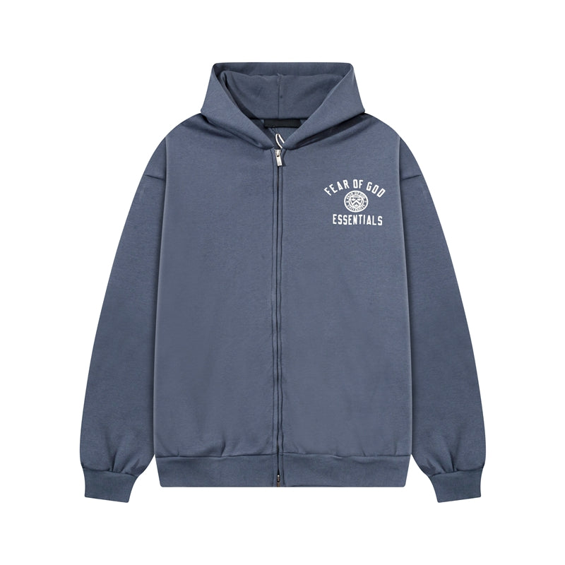 Chaqueta con Capucha Clásica Estampada – Hoodie Urbana con Forro Polar y Estilo Multilínea Imagen principal del producto