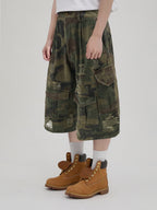 Jorts Cargo Camuflaje Denim Cortos Táctico