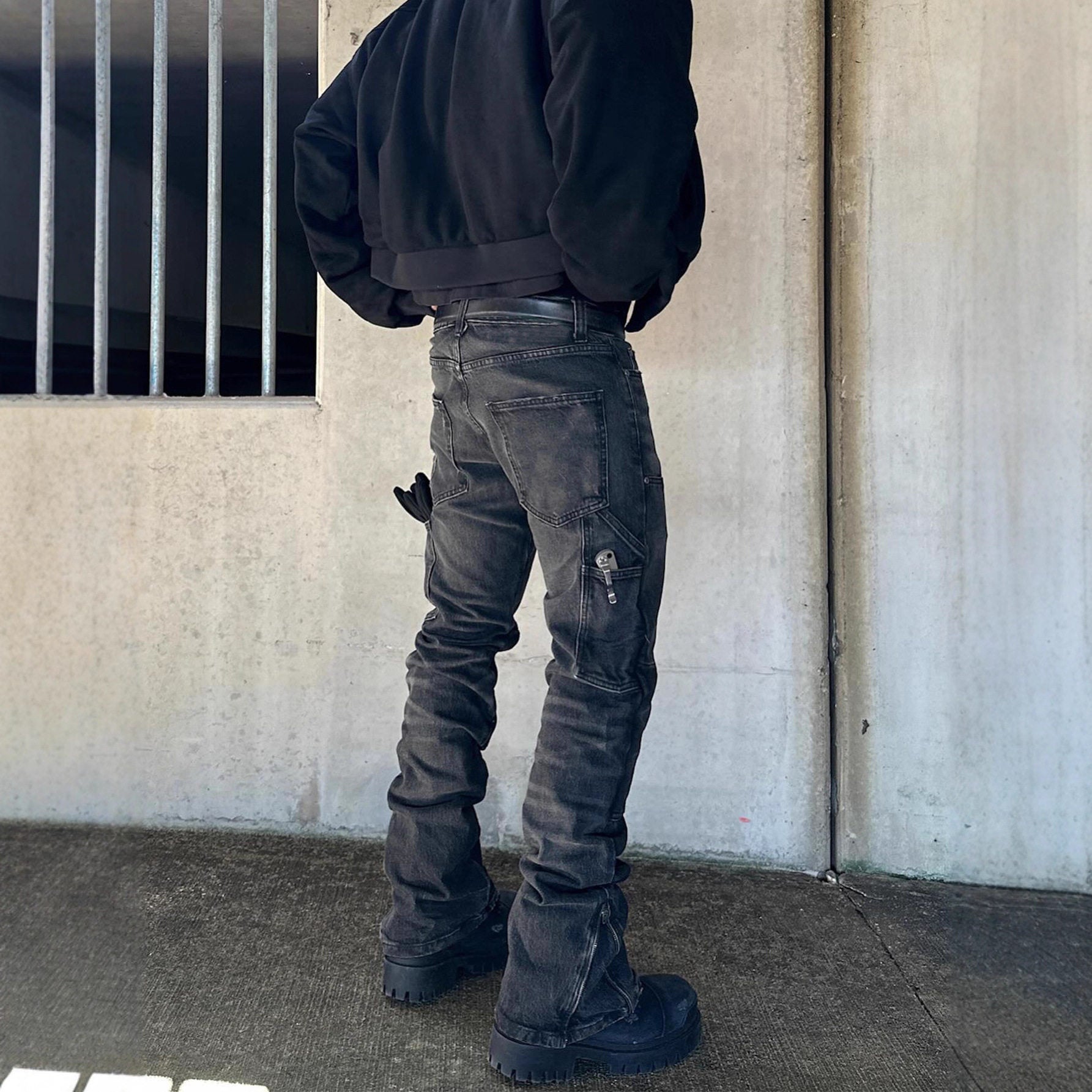 Jeans Negros Hombre High Street