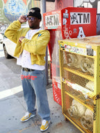 Jeans SP5DER Letra Impresa Hip-Hop Americano