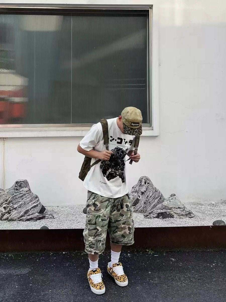 Jorts Cargo Camuflaje Denim Cortos Táctico