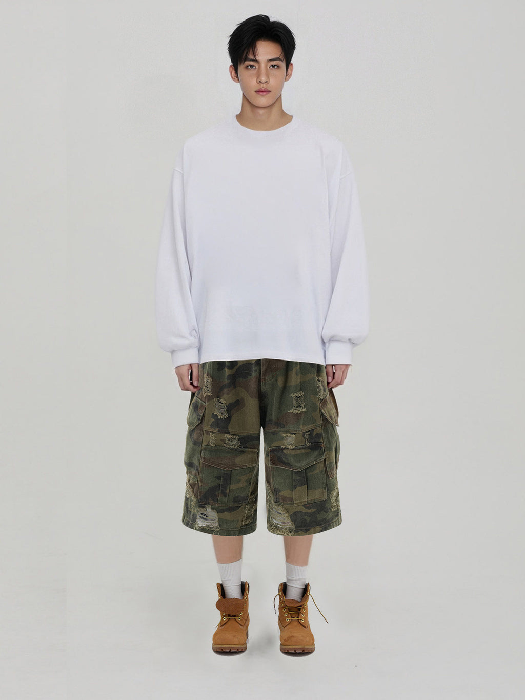 Jorts Cargo Camuflaje Denim Cortos Táctico