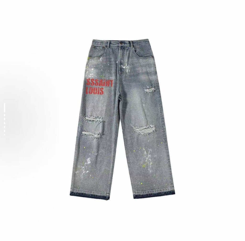 Jeans SS*AINT LOUIS Destruidos Logo Denim