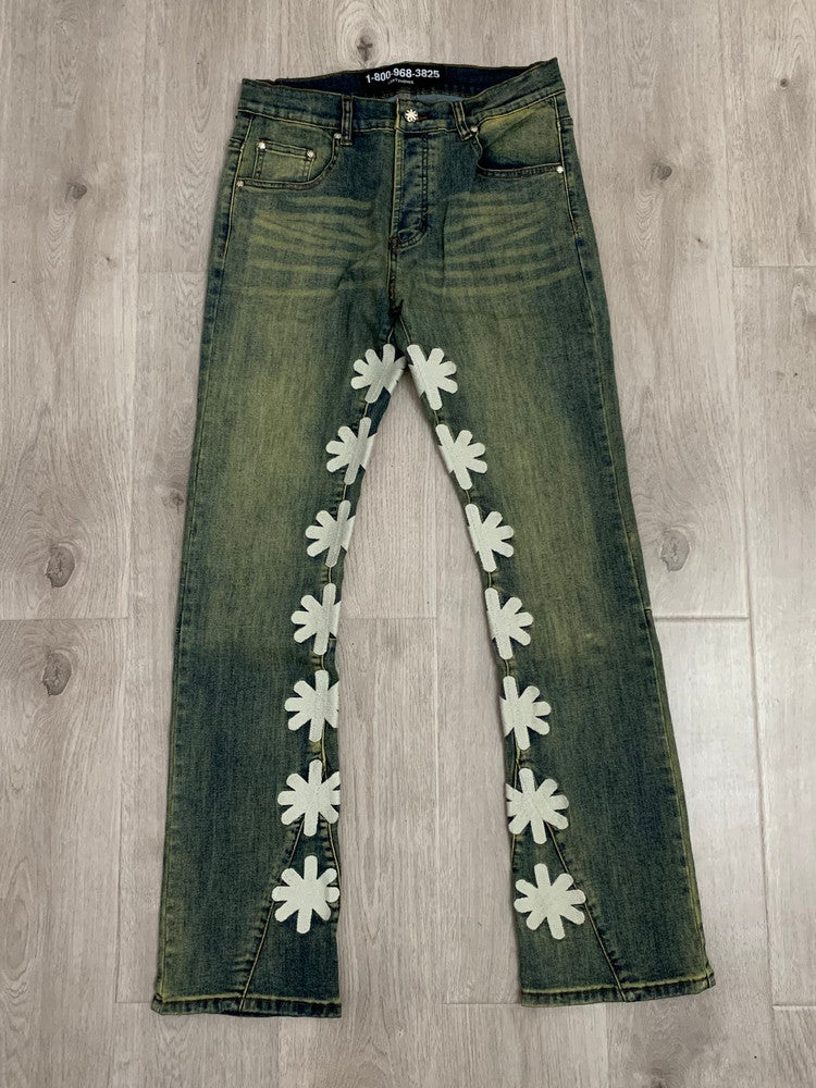 Jeans Bordados LOSTSHDWS Logo Fashion Trendy Imagen principal del producto