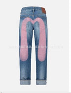 Jeans Hip Hop Impresos Retro Denim Streetwear