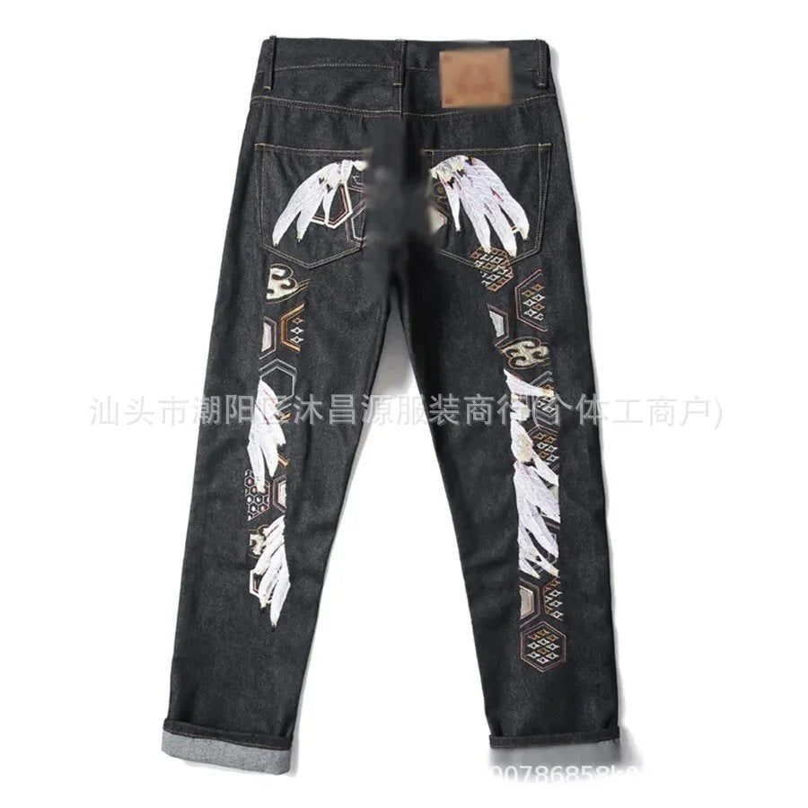 Jeans Hip Hop Impresos Retro Denim Streetwear