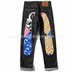 Jeans Hip Hop Impresos Retro Denim Streetwear