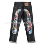 Jeans Hip Hop Impresos Retro Denim Streetwear