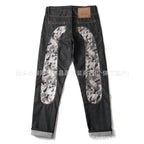 Jeans Hip Hop Impresos Retro Denim Streetwear