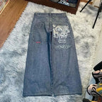 Jeans Sueltos Retro Impresos Hip Hop Gótico Harajuku