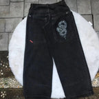 Jeans Sueltos Retro Impresos Hip Hop Gótico Harajuku