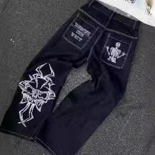 Jeans Baggy Gráficos Denim Streetwear