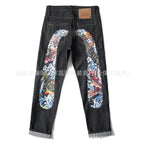 Jeans Hip Hop Impresos Retro Denim Streetwear