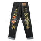 Jeans Hip Hop Impresos Retro Denim Streetwear