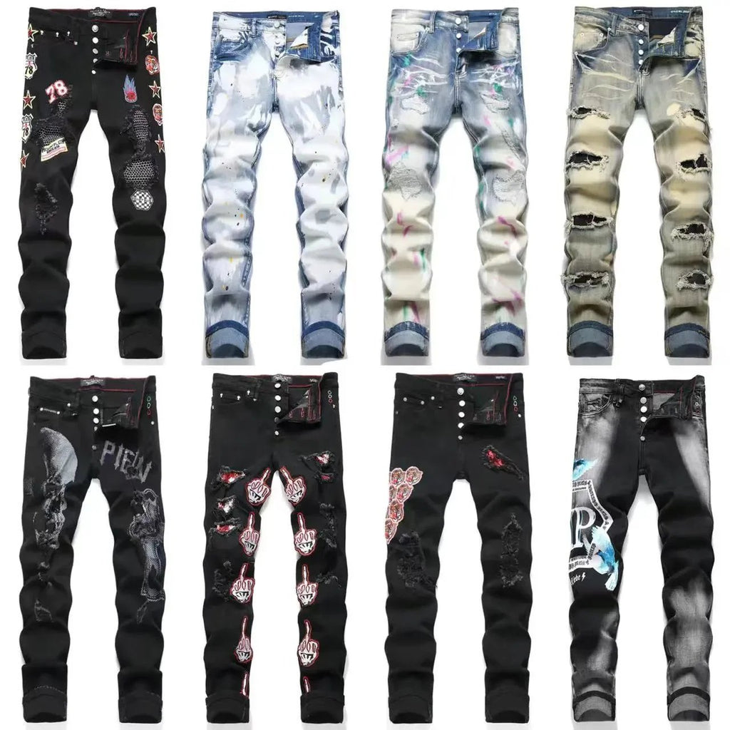 Jeans Skinny Ajustados Denim Streetwear