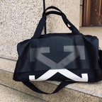 Off White Handbag Large Capacity Crossbody Bag OW Fashionable Arrow Luggage Bag Travel Bag Fitness Handbag Dry and Wet Separate Bag Yoga Bag Backpack Couple Sports Bag Basketball Bag Backpack Trendy Brand Shoulder Bag