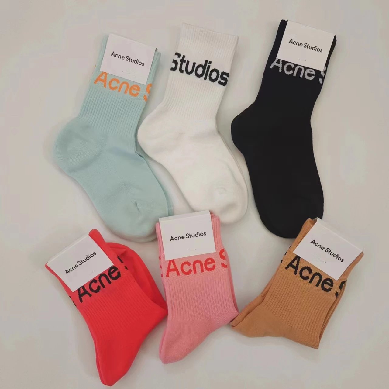 Chaussettes Coton Femme Lettrées Colorées Imagen principal del producto