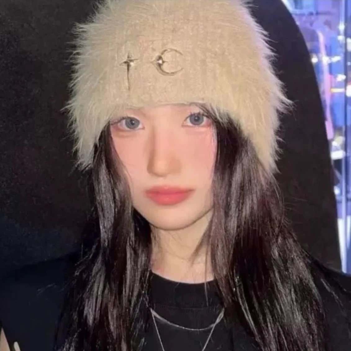 Bonnet Mohair Étoile Lune Thu Clu