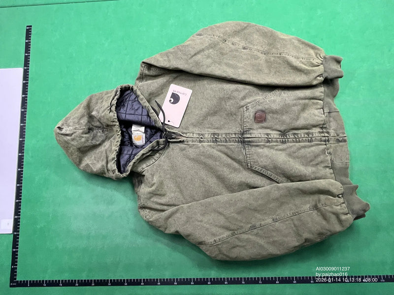 Chaqueta Carhartt Capucha Cremallera Lavado Desgastado - Image 9