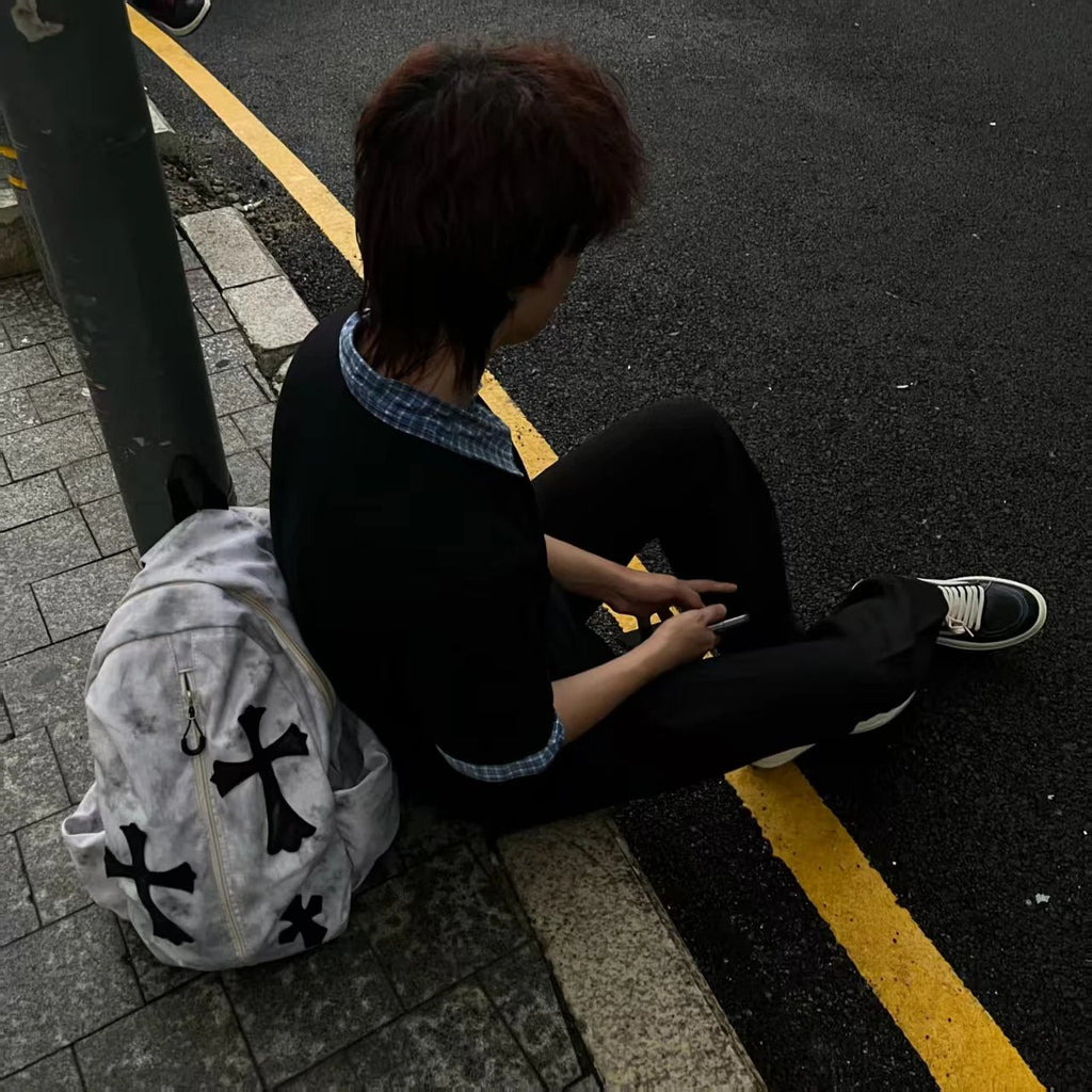 Crow heart mud dyed backpack